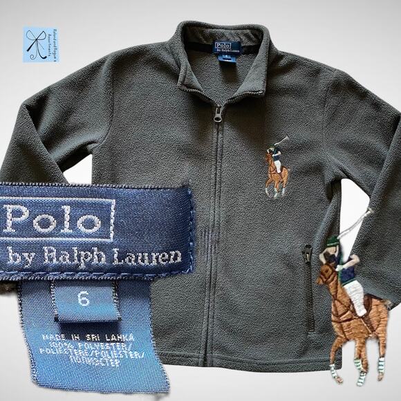 Polo by Ralph Lauren Big Pony Fleece Full-Zip Jacket Kids Sz 6